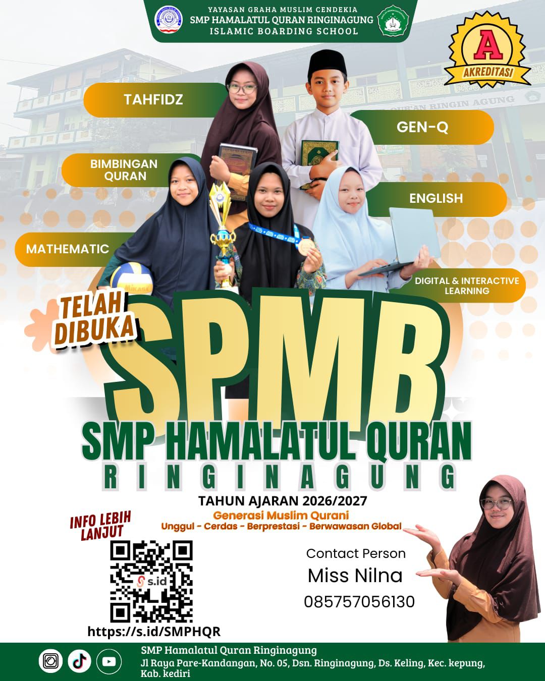 BROSUR SMP HAMALATUL QURAN RINGINAGUNG